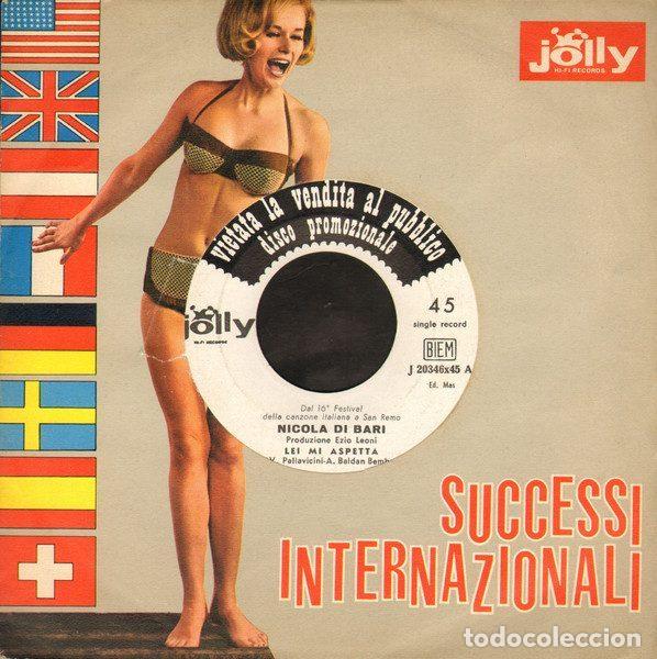 Discos de vinilo: Nicola Di Bari &ndash; Lei Mi Aspetta (Vinyl, Jolly Hi-Fi Records J 20346x45)
