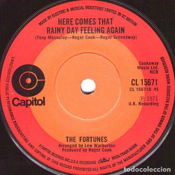 Disques de vinyle: The Fortunes &ndash; Here Comes That Rainy Day Feeling Again (Vinyl, Capitol Records CL 15671)