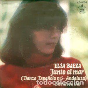 Disques de vinyle: Elsa Baeza &ndash; Junto Al Mar (Danza Espa&ntilde;ola N&ordm; 5 - Andaluza) (Vinyl, Hispavox 45-1054)