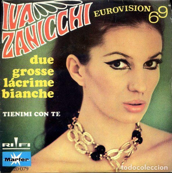Vinyl records: Iva Zanicchi &ndash; Due Grosse Lacrime Bianche / Tienimi Con Te (Vinyl, Marfer MR.20-079)