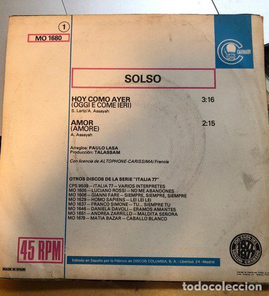 Discos de vinilo: Solso &ndash; Hoy Como Ayer (Vinyl, Carnaby MO 1680) - Foto 2