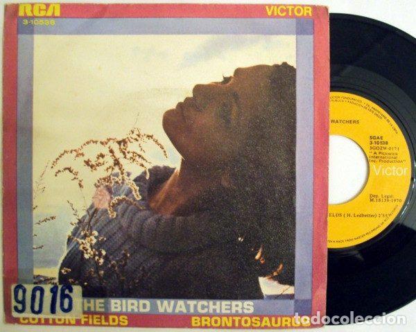 Discos de vinilo: The Bird Watchers &ndash; Cotton Fields / Brontosaurus (Vinyl, RCA Victor 3-10538)