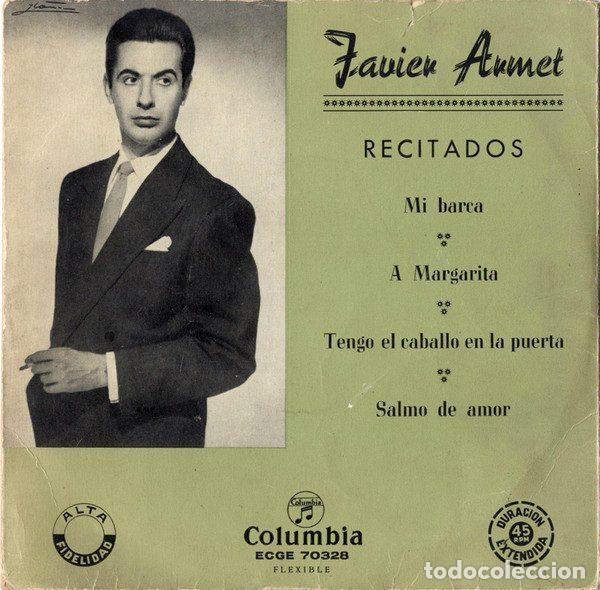 Discos de vinil: Javier Armet &ndash; Recitados (Vinyl, Columbia ECGE 70328)