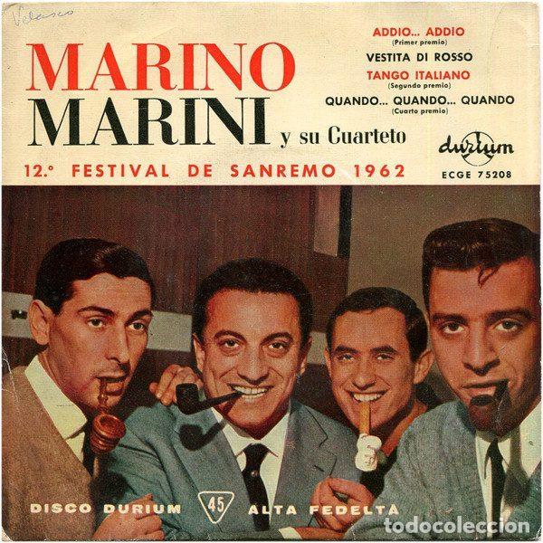 Discos de vinil: Marino Marini Y Su Cuarteto &ndash; Addio... Addio (Vinyl, Durium ECGE 75208)