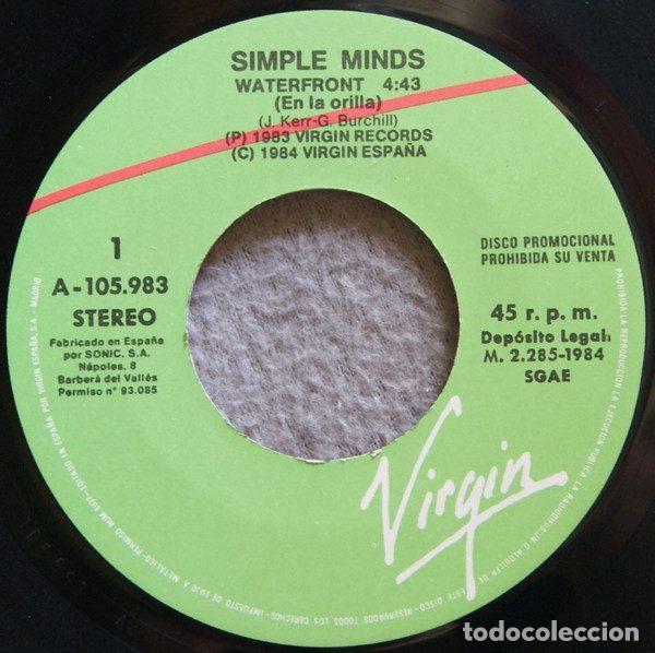 Discos de vinilo: Simple Minds &ndash; Waterfront (Vinyl, Virgin A-105.983) - Foto 3