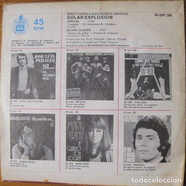 Discos de vinilo: Solar Explosion &ndash; Arrival (Vinyl, Hispavox 45-1547) - Foto 4