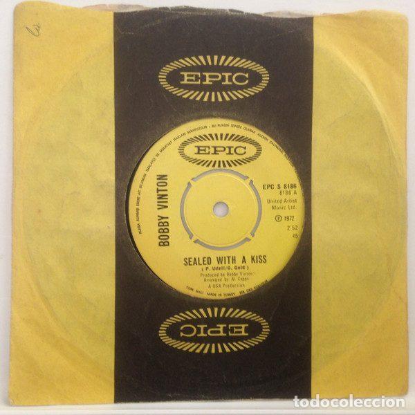 Vinyl records: Bobby Vinton &ndash; Sealed With A Kiss / All My Life (Vinyl, Epic EPC S 8186)