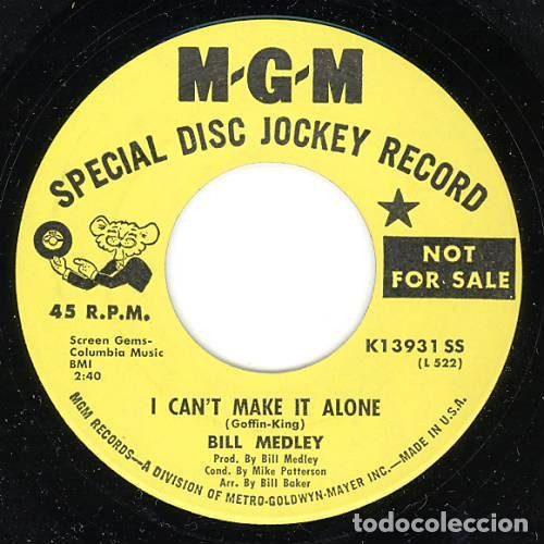 Vinyl-Schallplatten: Bill Medley &ndash; I Can't Make It Alone (Vinyl, MGM Records K13931 SS)