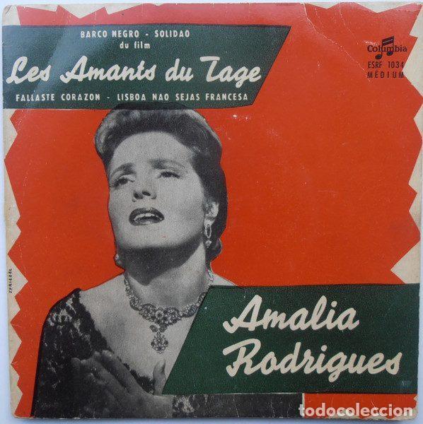 Disques de vinyle: Amalia Rodrigues &ndash; Les Amants Du Tage (Vinyl, Columbia ESRF 1034)