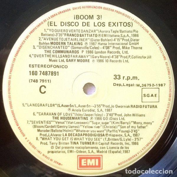 Discos de vinilo: Various &ndash; &iexcl;Boom! 3 (El Disco De Los Exitos) (Vinyl, EMI 160 7 48789 1) - Foto 5