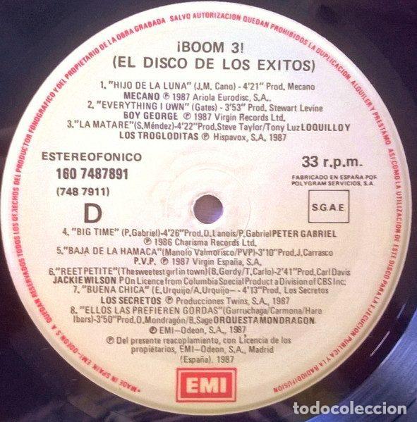 Discos de vinilo: Various &ndash; &iexcl;Boom! 3 (El Disco De Los Exitos) (Vinyl, EMI 160 7 48789 1) - Foto 6