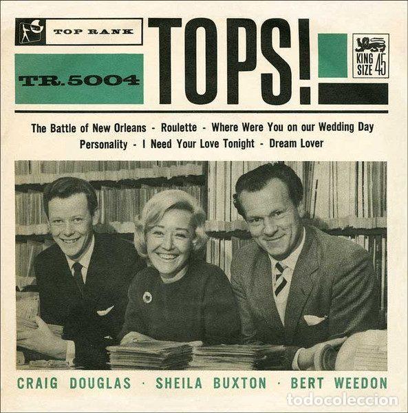Disques de vinyle: Bert Weedon, Sheila Buxton, Craig Douglas &ndash; Tops ! (Vinyl, Top Rank TR 5004)