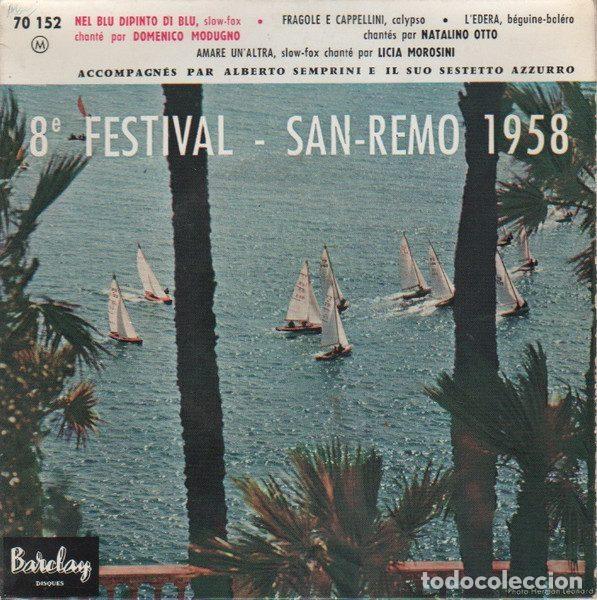 Dischi in vinile: Domenico Modugno / Natalino Otto / Licia Morosini &ndash; 8&ordm; Festival - San-Remo 1958 (Vinyl, Barclay...