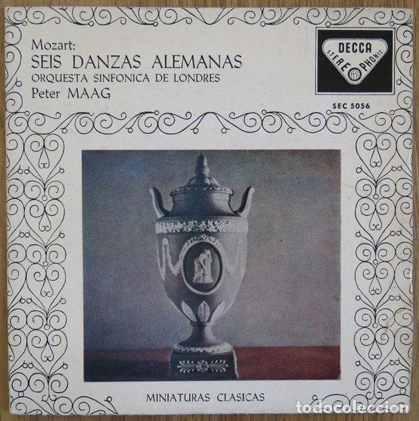 Discos de vinilo: Mozart ∙ Orquesta Sinfonica De Londres ∙ Peter Maag &ndash; Seis Danzas Alemanas (Vinyl, Decca SEC 5056)