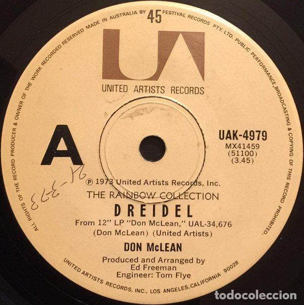 Disques de vinyle: Don McLean &ndash; Dreidel (Vinyl, United Artists Records UAK-4979)