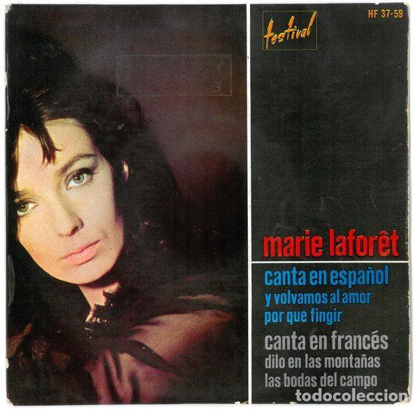 Disques de vinyle: Marie Lafor&ecirc;t &ndash; Canta En Espa&ntilde;ol / Canta En Franc&eacute;s (Vinyl, Disques Festival HF 37-59)