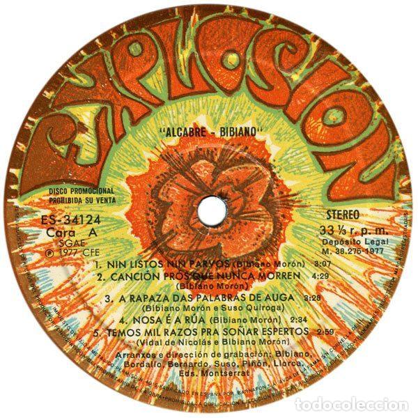 Discos de vinilo: Bibiano &ndash; Alcabre (Vinyl, Explosi&oacute;n ES-34124) - Foto 3