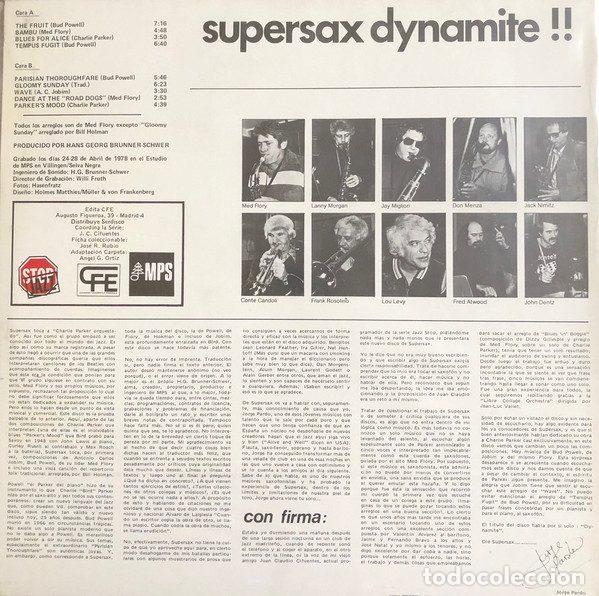Discos de vinilo: Supersax &ndash; Dynamite !! (Vinyl, Jazz Stop JS - 028) - Foto 2