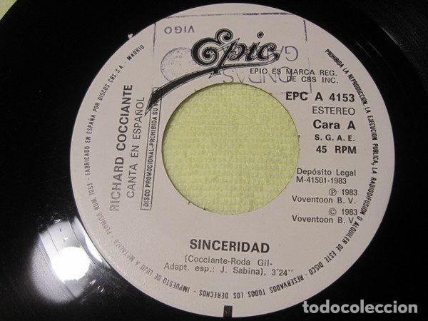 Vinyl records: Richard Cocciante &ndash; Canta En Espa&ntilde;ol: Sinceridad (Vinyl, Epic EPC A 4153)