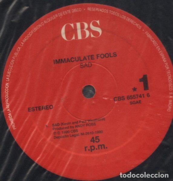 Discos de vinilo: Immaculate Fools &ndash; Sad (Vinyl, CBS CBS 655741 6) - Foto 2