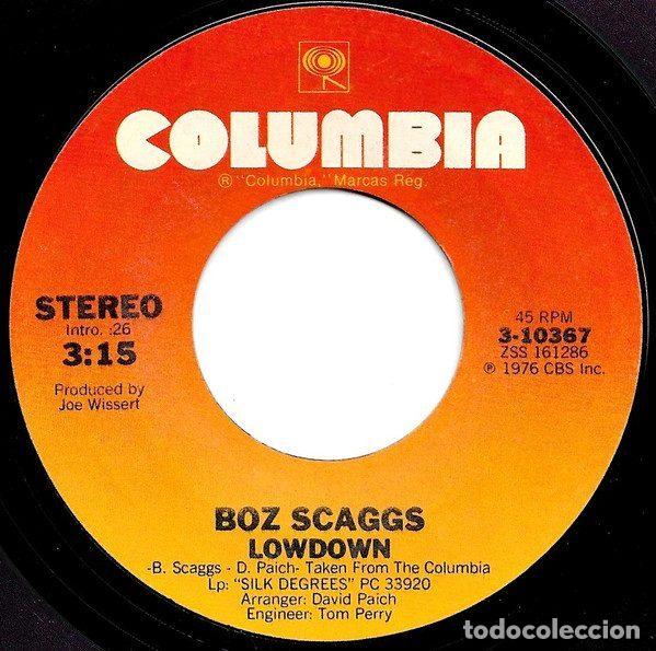 Dischi in vinile: Boz Scaggs &ndash; Lowdown / Harbor Lights (Vinyl, Columbia 3-10367)