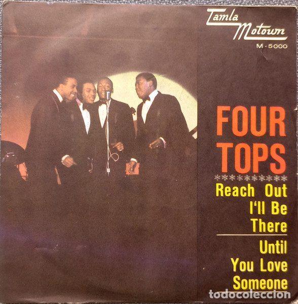 Discos de vinil: Four Tops &ndash; Reach Out I'll Be There = Extiende Tus Brazos (Vinyl, Tamla Motown M-5000)