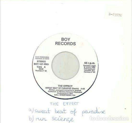 Dischi in vinile: The Effect &ndash; Sweat Beat Of Paradise (Remix) (Vinyl, Boy Records BOY-107-PRO)