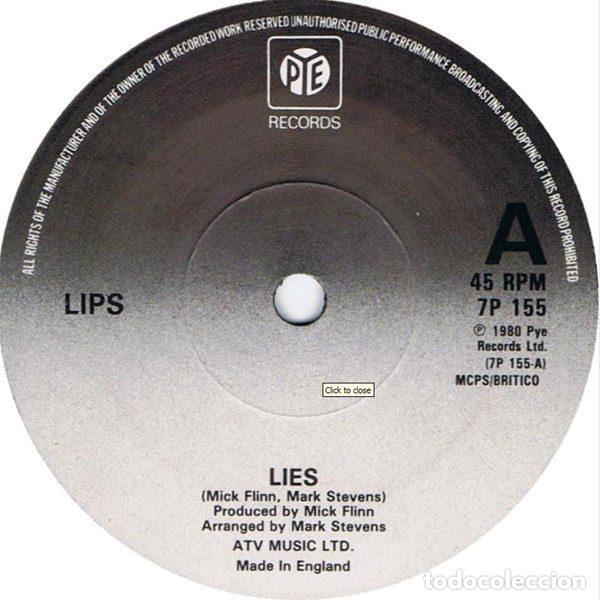 Disques de vinyle: LIPS &ndash; Lies (Vinyl, Pye Records 7P 155)