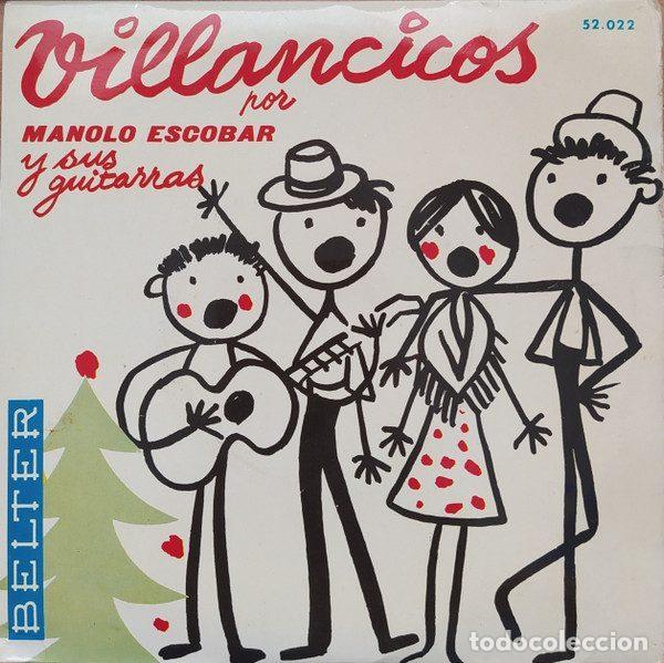 Dischi in vinile: Manolo Escobar Y Sus Guitarras &ndash; Villancicos (Vinyl, Belter 52.022)