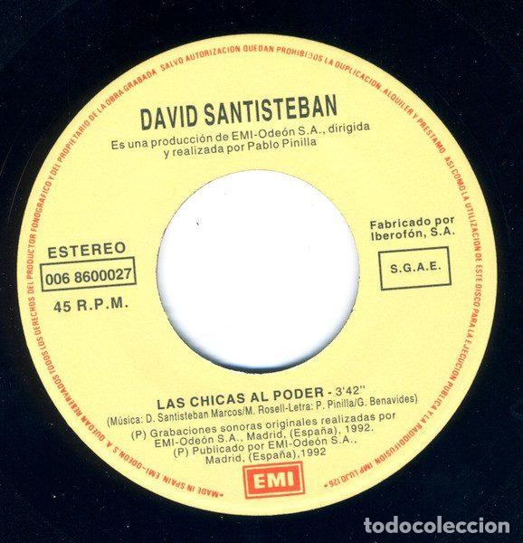 Discos de vinilo: David Santisteban &ndash; Las Chicas Al Poder (Vinyl, EMI 006 8600027) - Foto 3