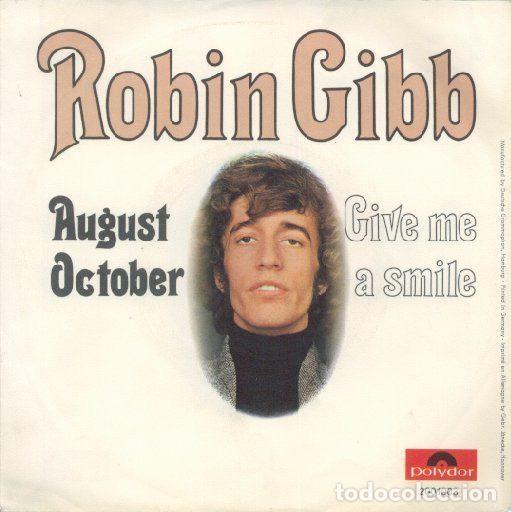Vinyl records: Robin Gibb &ndash; August October / Give Me A Smile (Vinyl, Polydor 2001 003)