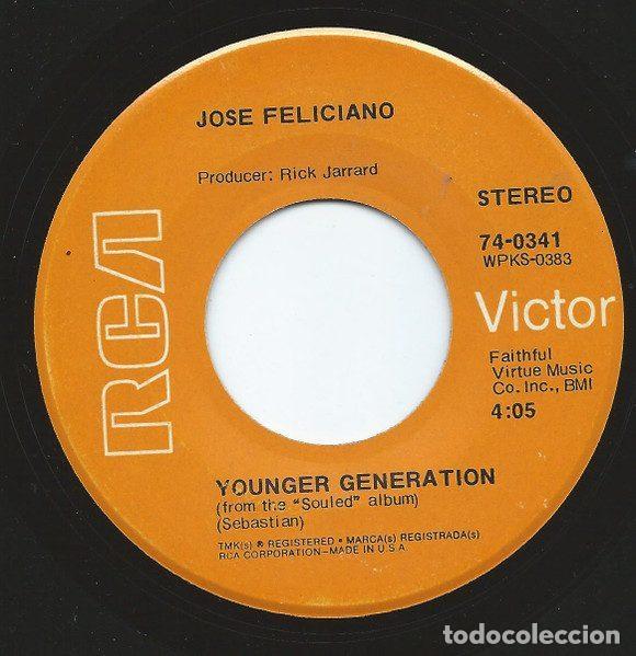 Dischi in vinile: Jos&eacute; Feliciano &ndash; Younger Generation (Vinyl, RCA Victor 74-0341)