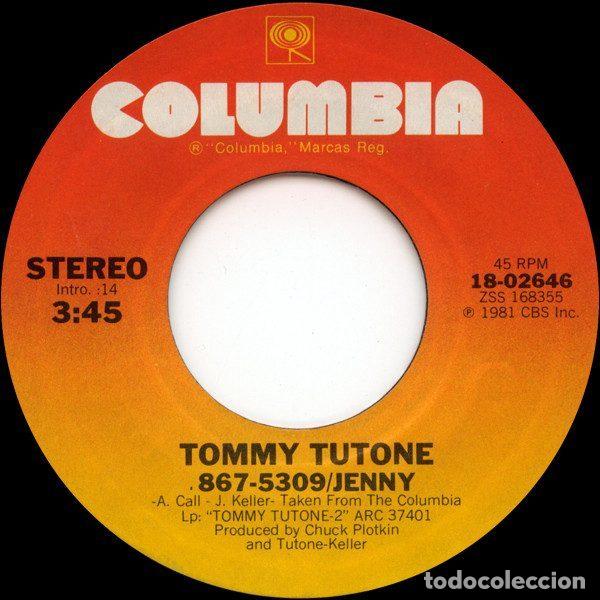 Disques de vinyle: Tommy Tutone &ndash; 867-5309 / Jenny (Vinyl, Columbia 18-02646)