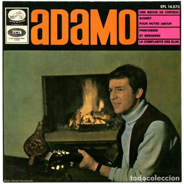 Vinyl records: Adamo &ndash; Une Meche De Cheveux (Vinyl, La Voz De Su Amo EPL 14.273)