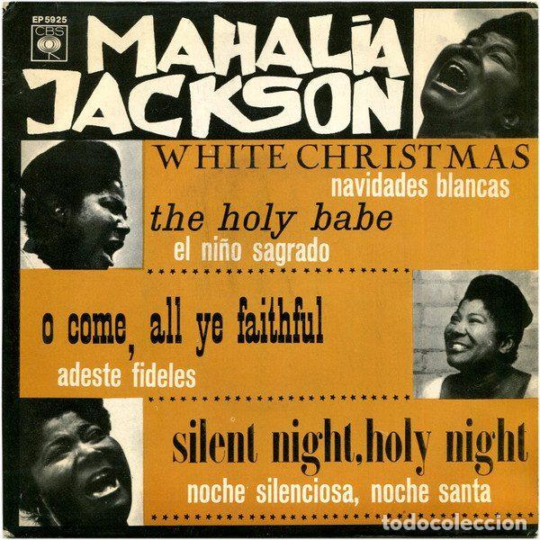 Discos de vinil: Mahalia Jackson &ndash; Navidades Blancas (Vinyl, CBS EP 5925)
