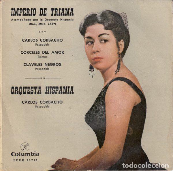 Dischi in vinile: Imperio De Triana, Orquesta Hispania &ndash; Carlos Corbacho (Vinyl, Columbia ECGE 71721)