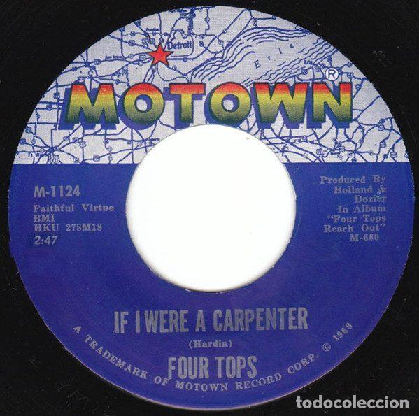 Discos de vinilo: Four Tops &ndash; If I Were A Carpenter / Wonderful Baby (Vinyl, Motown M-1124)