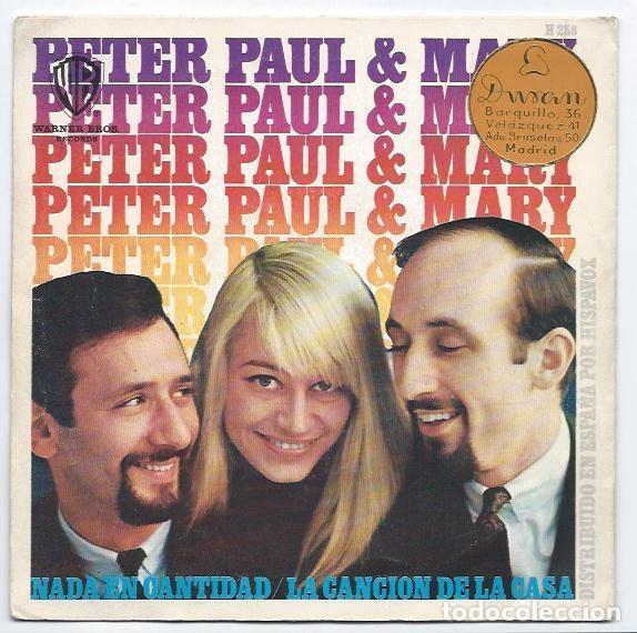 Dischi in vinile: Peter Paul & Mary &ndash; Nada En Cantidad (Vinyl, Warner Bros. Records H-258)