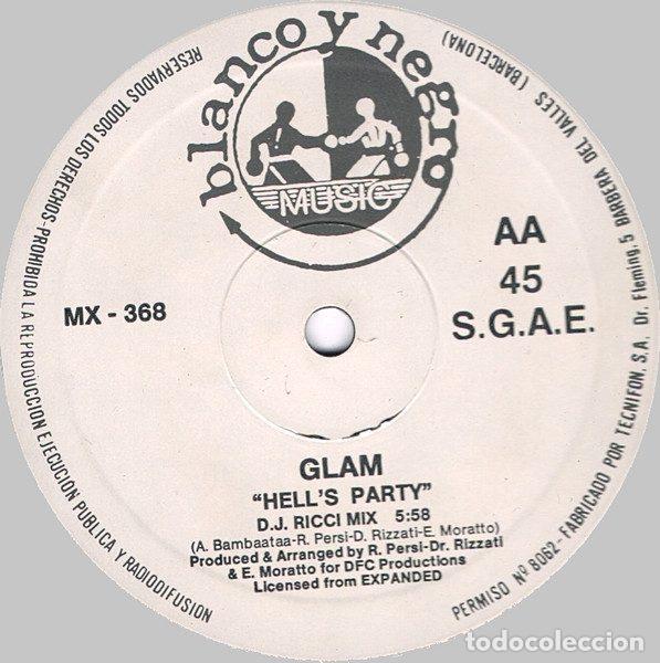 Discos de vinilo: Glam &ndash; Hells Party (Vinyl, Blanco Y Negro MX 368) - Foto 3