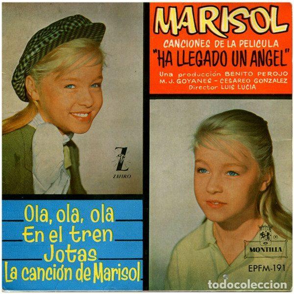 Discos de vinilo: Marisol &ndash; Canciones De La Pel&iacute;cula &rdquo;Ha Llegado Un Angel&rdquo; (Vinyl, Zafiro EPFM-191)