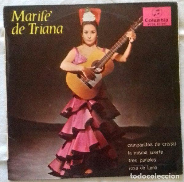 Discos de vinilo: Marif&eacute; De Triana &ndash; Tres Pu&ntilde;ales (Vinyl, Columbia SCGE 80.847)
