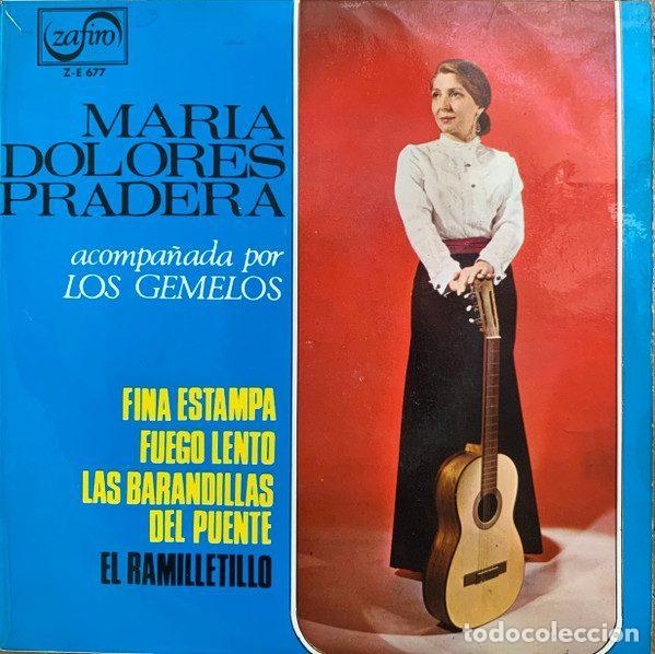 Discos de vinilo: Maria Dolores Pradera Acompa&ntilde;ada Por Los Gemelos &ndash; Fina Estampa (Vinyl, Zafiro Z-E 677)