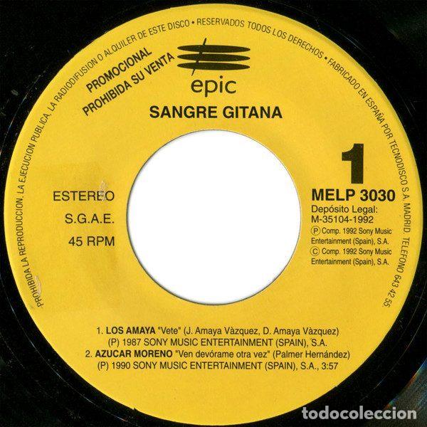 Discos de vinilo: Various &ndash; Sangre Gitana (Vinyl, Epic MELP 3030) - Foto 3