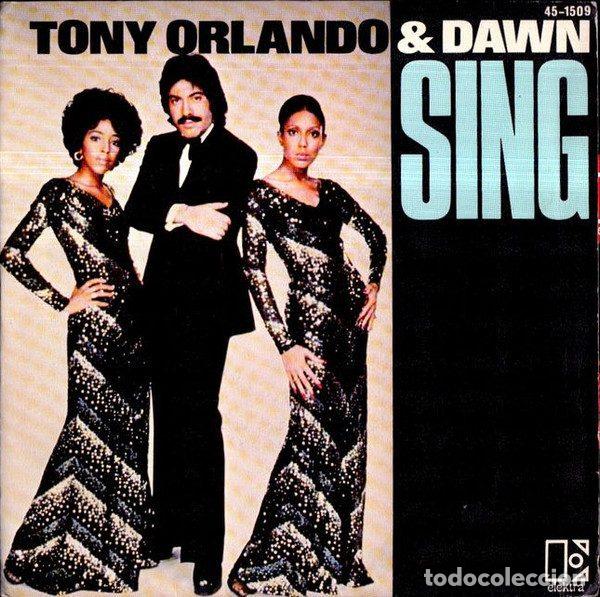 Discos de vinilo: Tony Orlando & Dawn &ndash; Sing (Vinyl, Elektra 45-1509)