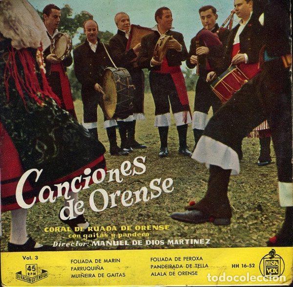 Discos de vinilo: Coral De Ruada De Orense &ndash; Canciones De Orense Vol. 3 (Vinyl, Hispavox HH 16-52)