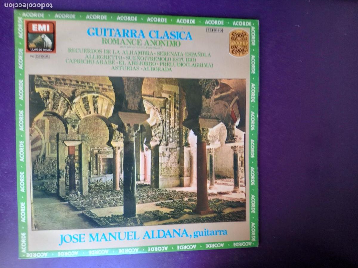 Discos de vinilo: Jose Manuel Aldana &ndash; Guitarra Clasica - Romance Anonimo - LP EMI 1981 - TARREGA, MALATS, PUJOL, ETC