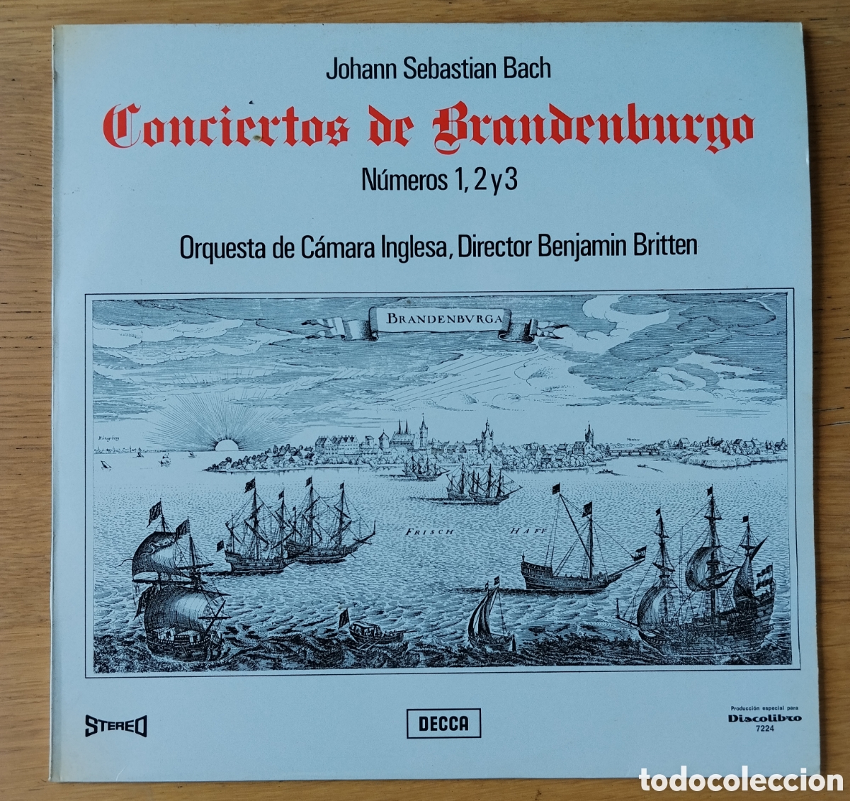 Discos de vinilo: JOHANN SEBASTIAN BACH: &rdquo;CONCIERTOS DE BRANDENBURGO NUMEROS 1, 2 Y 3&rdquo; LP VINILO 1968