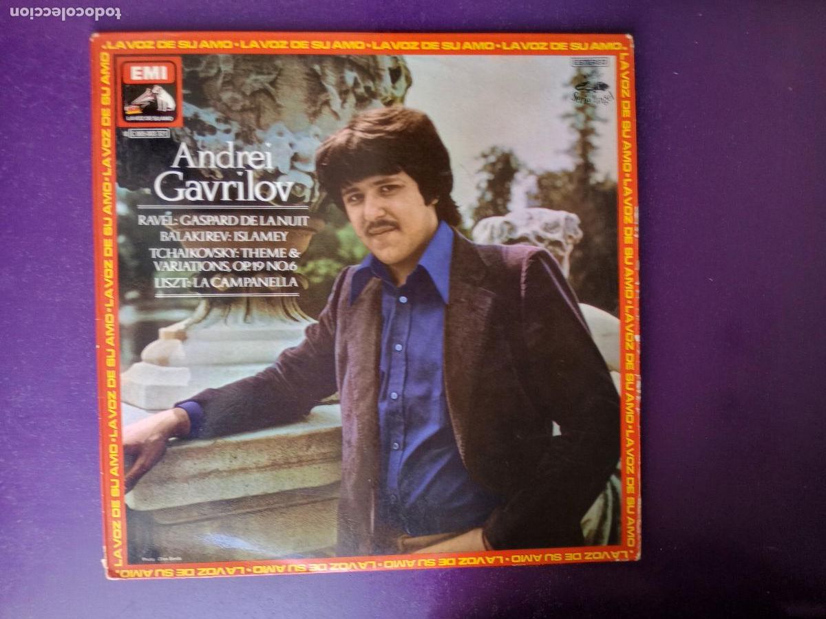 Discos de vinilo: Andrei Gavrilov, PIANO - Ravel / Balakirev / Tchaikovsky / Liszt - LP EMI 1979 - MUY POCO USO