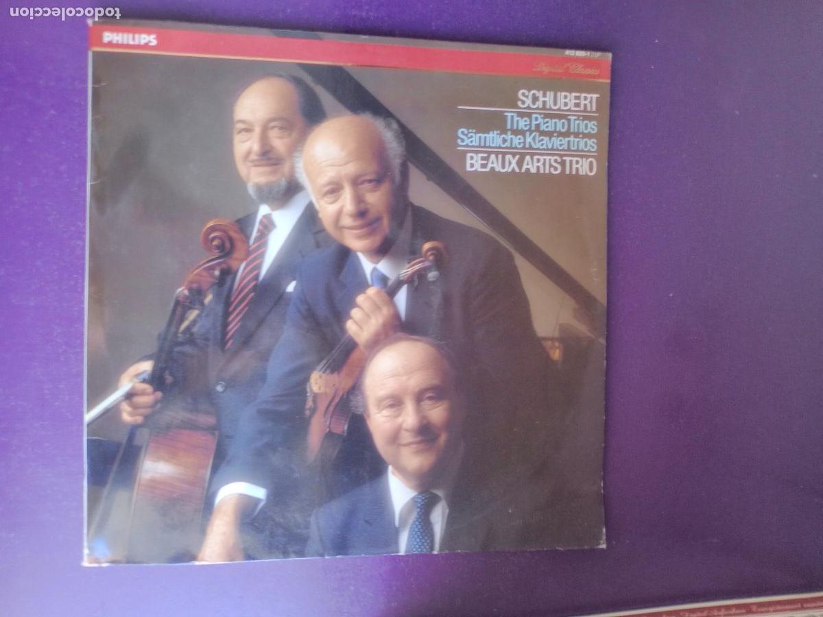 Discos de vinilo: Schubert - Beaux Arts Trio &ndash; The Piano Trios - DOBLE LP PHILIPS 1985 - MUY POCO USO -