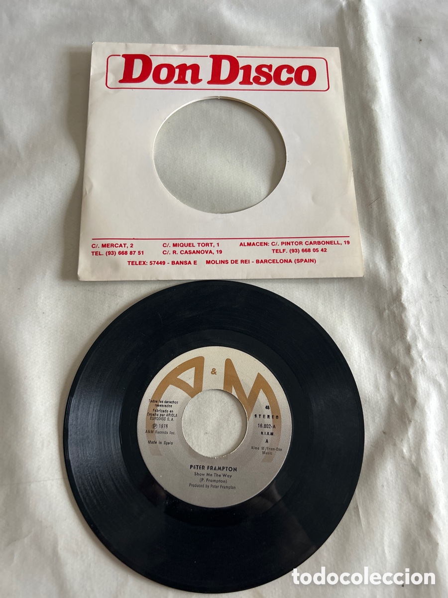 Discos de vinilo: Disco de vinilo Single Don Disco.Peter Frampton